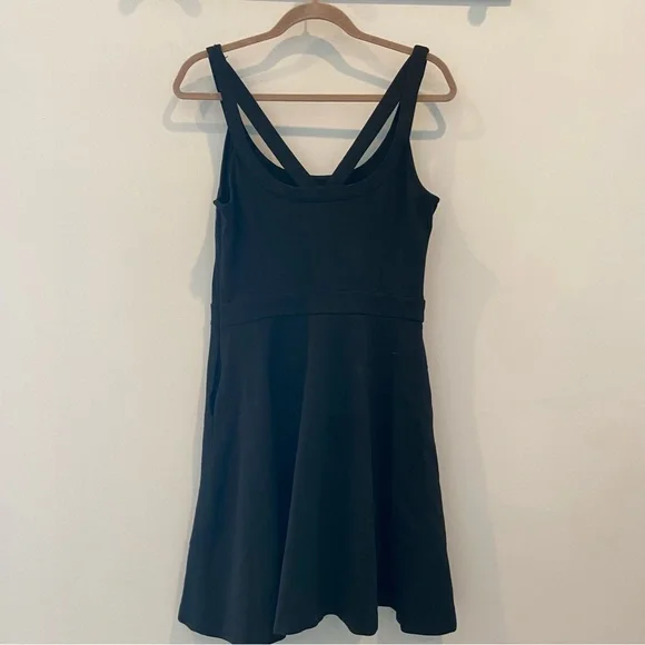 BANANA REPUBLIC Black Strappy Mini Skater Dress Size 10 - Picture 6 of 9